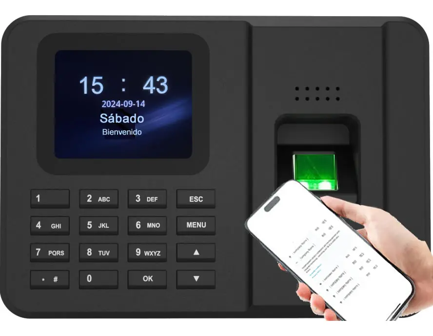 Reloj Checador Control De Asistencia Digital Biométrico Exportación USB