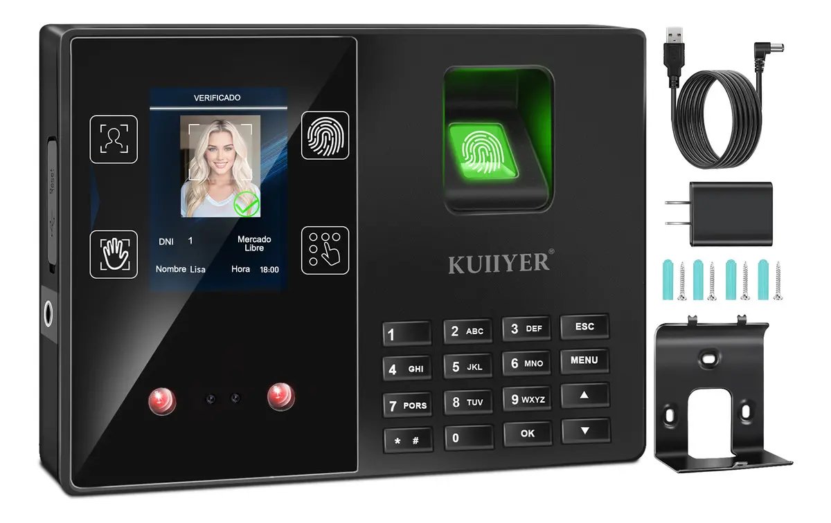Reloj Checador Biométrico Digital Asistencia Empleados USB Reporte Excel